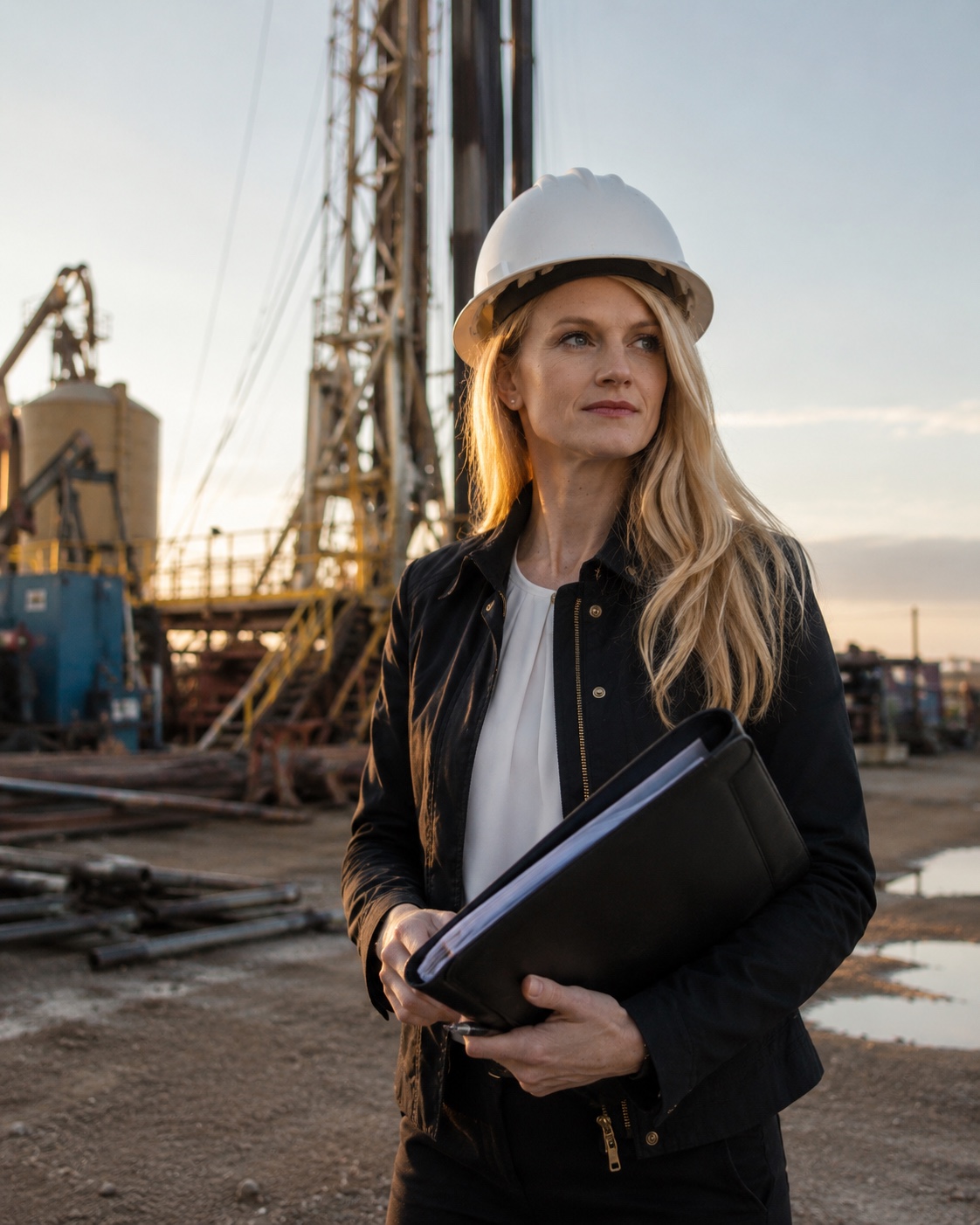 Amber Russell at a commercial project site