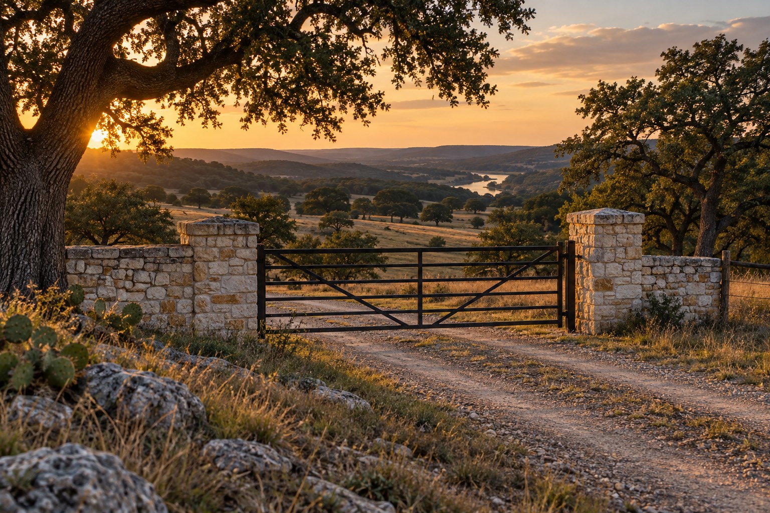 Land, rural and lake property (illustrative)